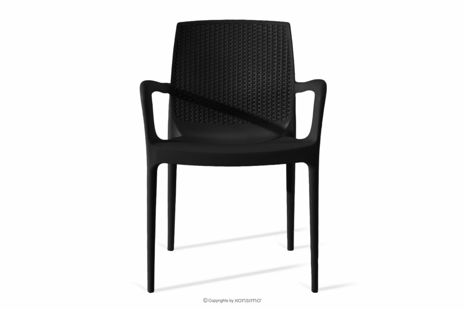 LEOPSI Stół z krzesłami na ogród z polipropylenu antracytowy antracytowy - zdjęcie 3