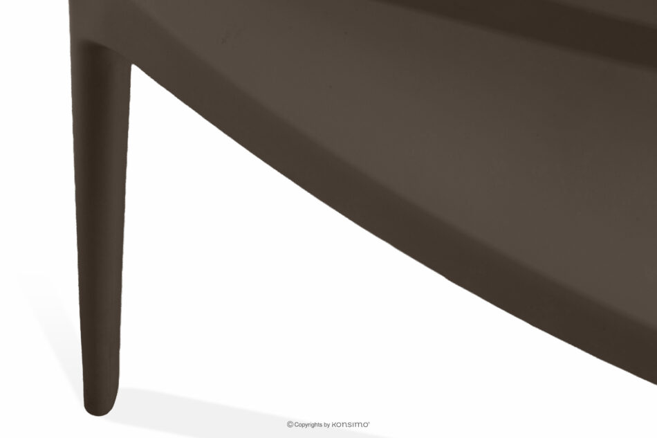 LEOPSI Stół z krzesłami na taras z polipropylenu brązowy brązowy - zdjęcie 13