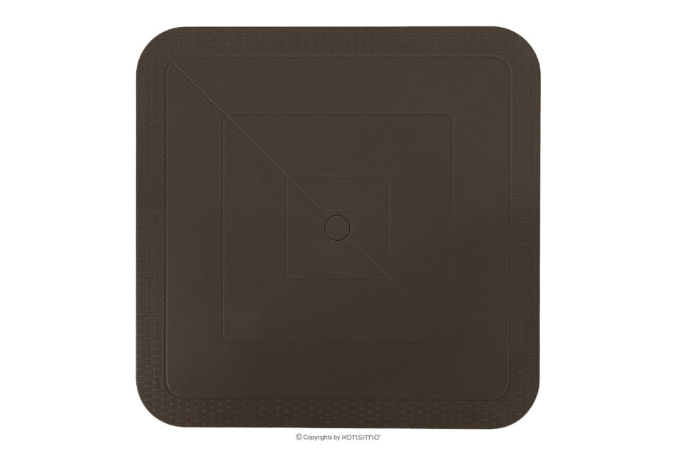 LEOPSI Stół z krzesłami na taras z polipropylenu brązowy brązowy - zdjęcie 18