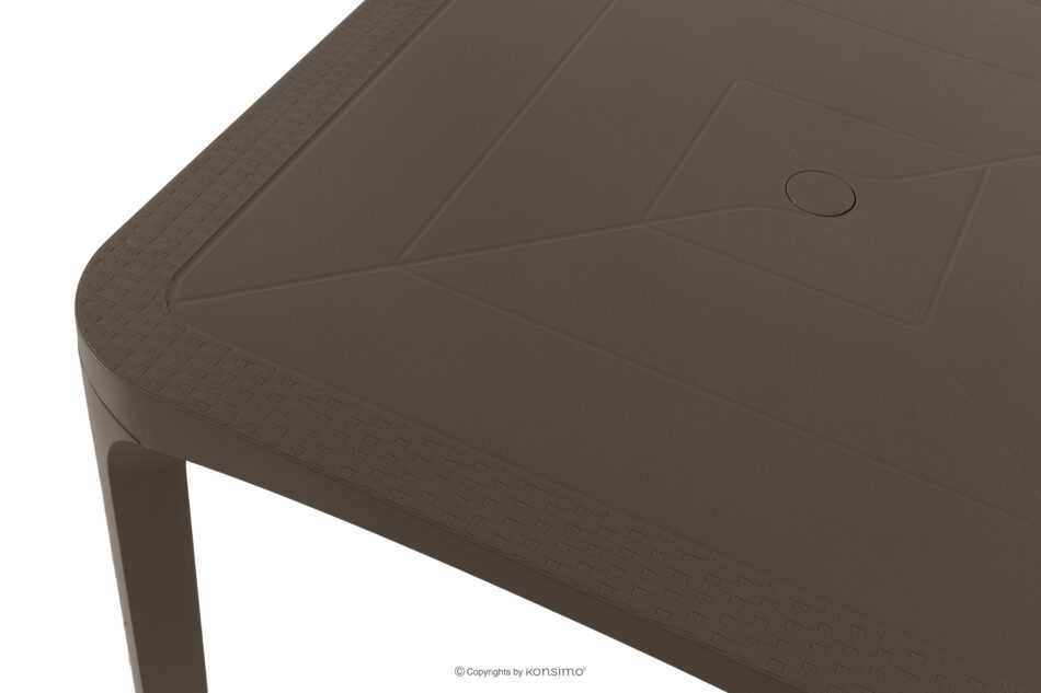 LEOPSI Stół z krzesłami na taras z polipropylenu brązowy brązowy - zdjęcie 19