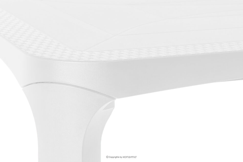 LEOPSI Stół z krzesłami 6 szt. na ogród z polipropylenu biały biały - zdjęcie 29