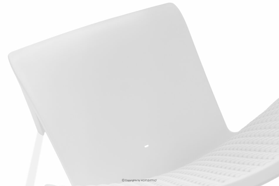 LEOPSI Stół ogrodowy z krzesłami 6 szt. z polipropylenu biały biały - zdjęcie 7