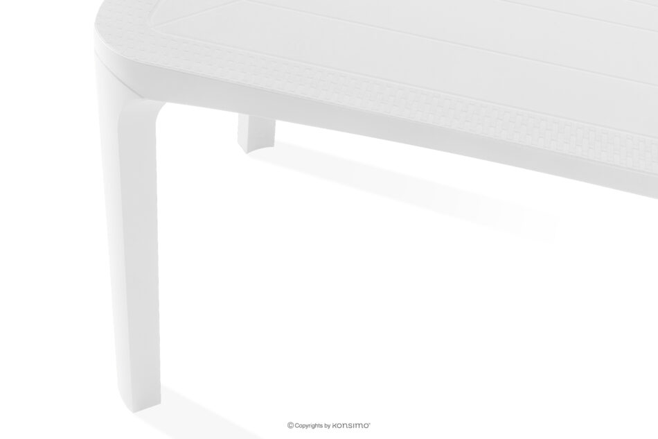 LEOPSI Stół ogrodowy z krzesłami 6 szt. z polipropylenu biały biały - zdjęcie 21