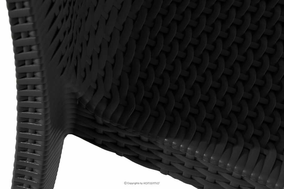 LEOPSI Stół z krzesłami 4 szt. na ogród z polipropulenu antracytowy antracytowy - zdjęcie 11