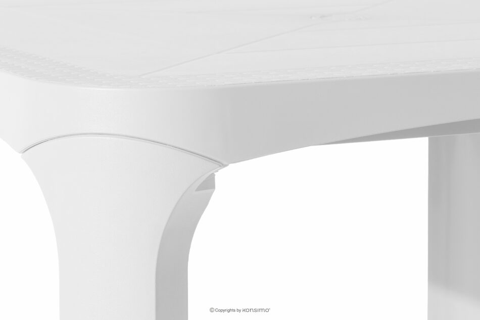 LEOPSI Stół z krzesłami 4 szt. na ogród z polipropulenu biały biały - zdjęcie 19