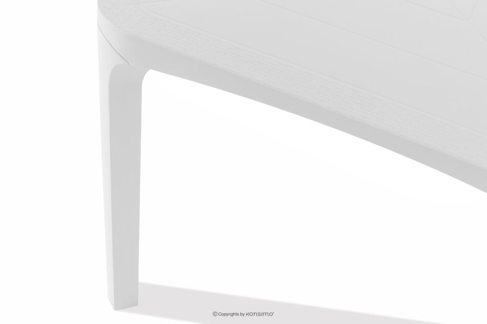 LEOPSI Stół z krzesłami 4 szt. na ogród z polipropulenu biały biały - zdjęcie 20