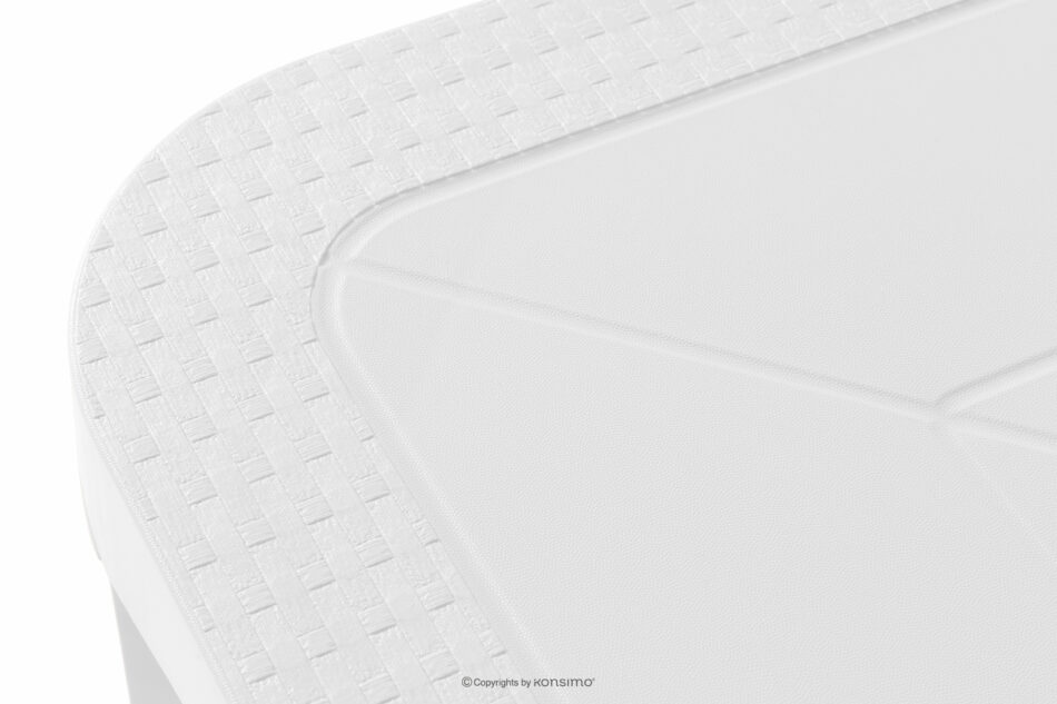 LEOPSI Stół z krzesłami 4 szt. na ogród z polipropulenu biały biały - zdjęcie 21