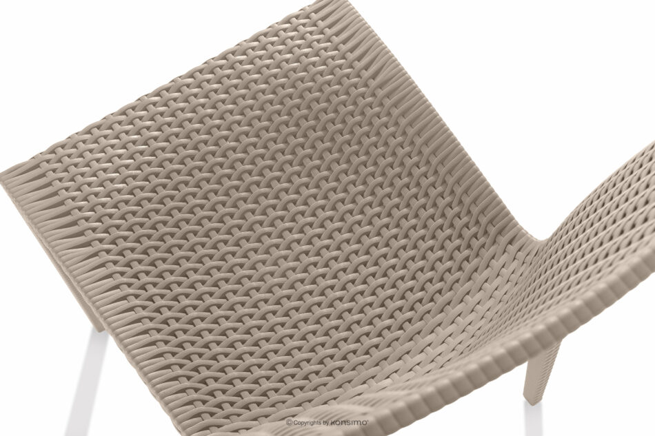 LEOPSI Stół z krzesłami 4 szt. na ogród z polipropulenu beżowy beżowy - zdjęcie 7