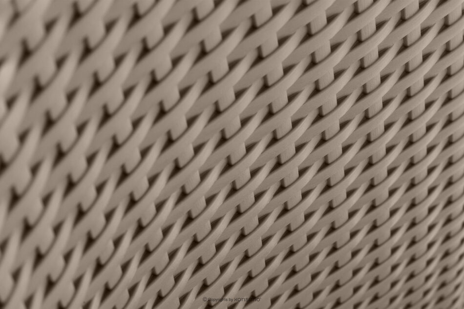 LEOPSI Stół z krzesłami 4 szt. na ogród z polipropulenu beżowy beżowy - zdjęcie 8