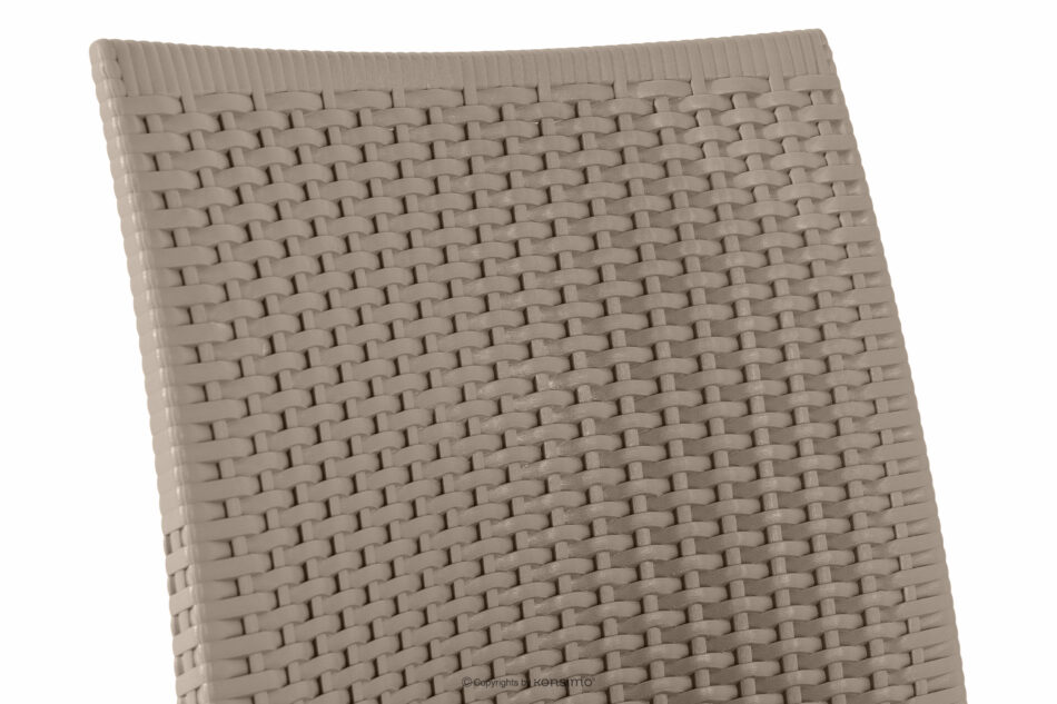 LEOPSI Stół z krzesłami 4 szt. na ogród z polipropulenu beżowy beżowy - zdjęcie 10