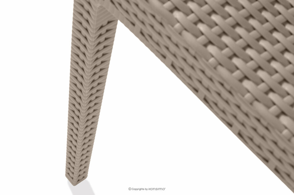 LEOPSI Stół z krzesłami 4 szt. na ogród z polipropulenu beżowy beżowy - zdjęcie 14