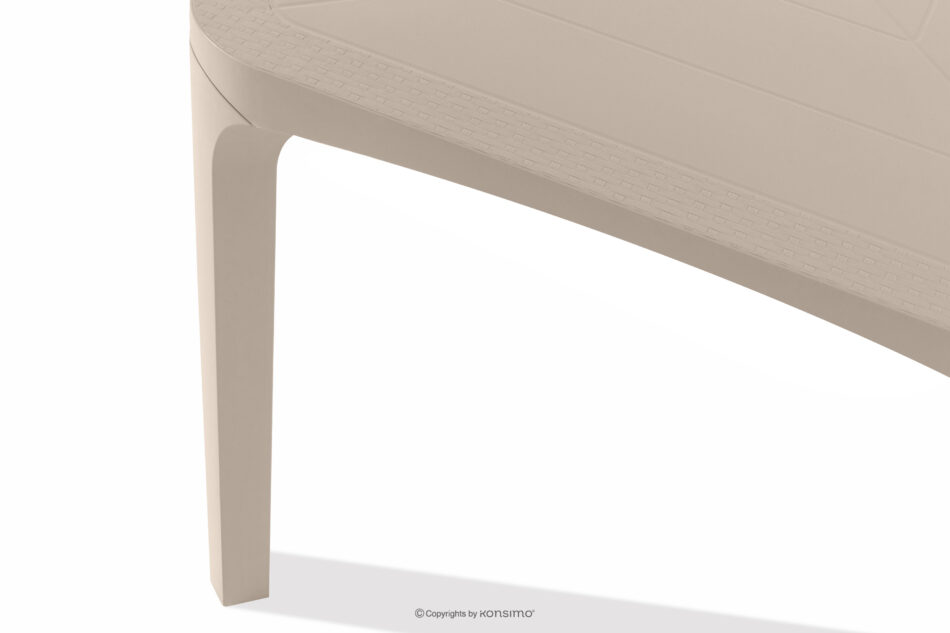 LEOPSI Stół z krzesłami 4 szt. na ogród z polipropulenu beżowy beżowy - zdjęcie 20