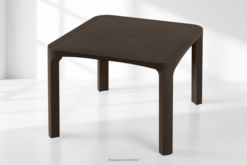 LEOPSI Stół z krzesłami 4 szt. na ogród z polipropulenu brązowy brązowy - zdjęcie 28