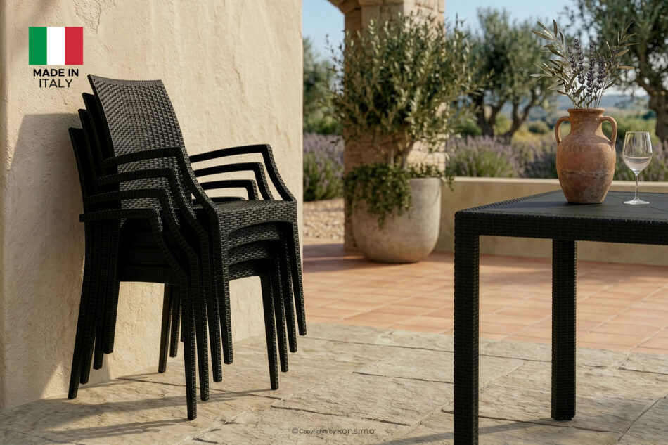LEOPSI Stół i krzesła na balkon polipropylen antracytowy antracytowy - zdjęcie 33