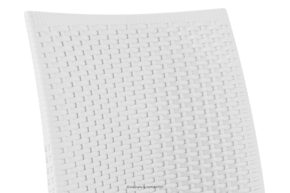 LEOPSI Stół i krzesła na taras polipropylen biały biały - zdjęcie 10