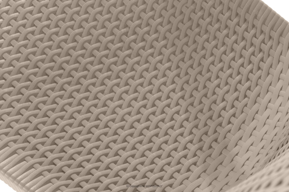 LEOPSI Stół i krzesła na ogród polipropylen beżowy beżowy - zdjęcie 8