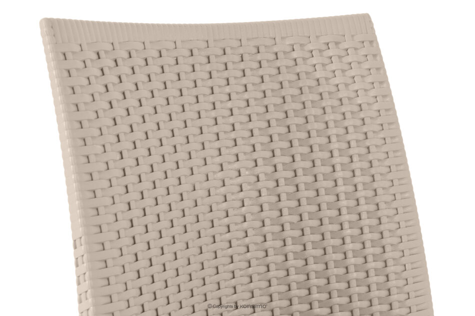 LEOPSI Stół i krzesła na ogród polipropylen beżowy beżowy - zdjęcie 10