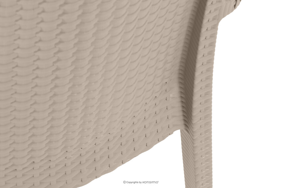 LEOPSI Stół i krzesła na ogród polipropylen beżowy beżowy - zdjęcie 13
