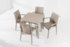 LEOPSI Stół i krzesła na ogród polipropylen beżowy beżowy - zdjęcie 27