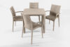 LEOPSI Stół i krzesła na ogród polipropylen beżowy beżowy - zdjęcie 28
