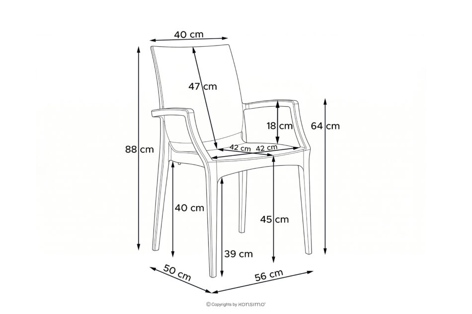 LEOPSI Stół i krzesła na taras polipropylen biały biały - zdjęcie 33