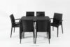 LEOPSI Stół i krzesła 6 szt. polipropylen antracytowy antracytowy - zdjęcie 35