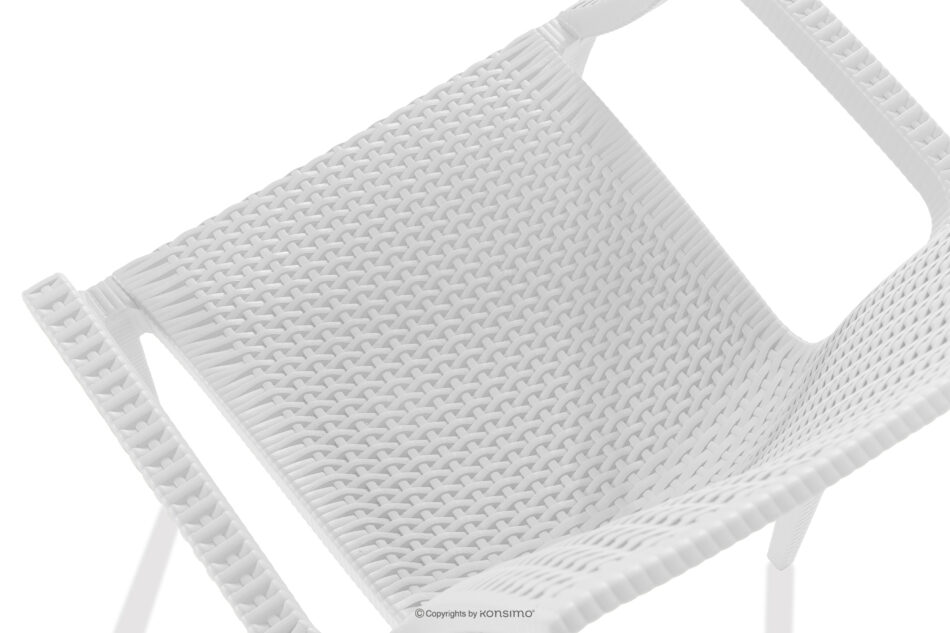 LEOPSI Stół i krzesła 6 szt. polipropylen biały biały - zdjęcie 12