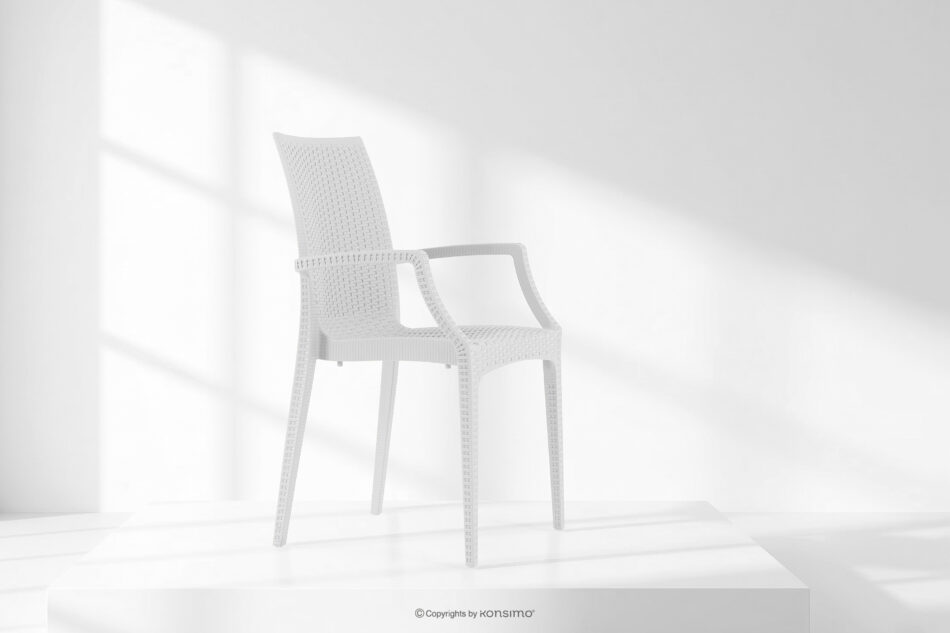 LEOPSI Stół i krzesła 6 szt. polipropylen biały biały - zdjęcie 36