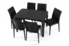 Zestaw mebli na ogród stół z krzesłami 6 szt. z polipropylenu antracytowy