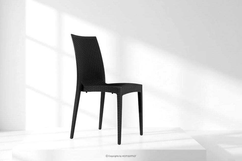 LEOPSI Zestaw mebli na ogród stół z krzesłami 6 szt. z polipropylenu antracytowy antracytowy - zdjęcie 27