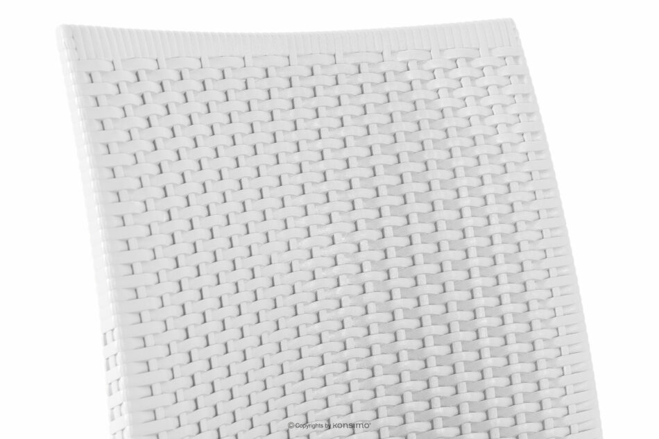 LEOPSI Zestaw mebli na ogród stół z krzesłami 6 szt. z polipropylenu biały biały - zdjęcie 10