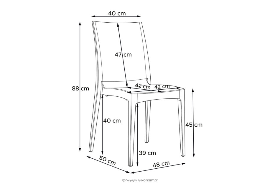LEOPSI Zestaw mebli na ogród stół z krzesłami 6 szt. z polipropylenu antracytowy antracytowy - zdjęcie 32