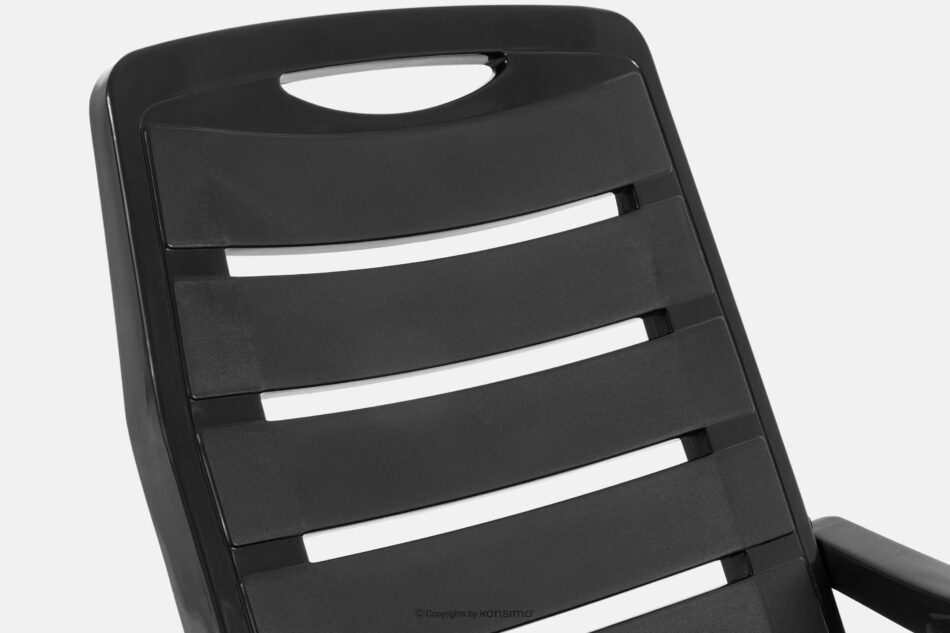 TIDIA Leżak do hotelu z regulacją oparcia antracytowy antracytowy - zdjęcie 10