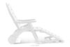 TIDIA Leżak do hotelu z regulacją oparcia biały biały - zdjęcie 8