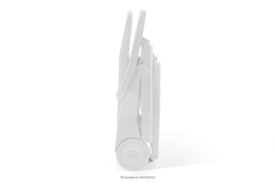 TIDIA Leżak do hotelu z regulacją oparcia biały biały - zdjęcie 17