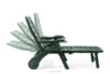 TIDIA Leżak na taras z regulacją oparcia ciemny zielony ciemny zielony - zdjęcie 7