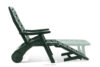 TIDIA Leżak na taras z regulacją oparcia ciemny zielony ciemny zielony - zdjęcie 9