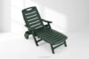 TIDIA Leżak na taras z regulacją oparcia ciemny zielony ciemny zielony - zdjęcie 19