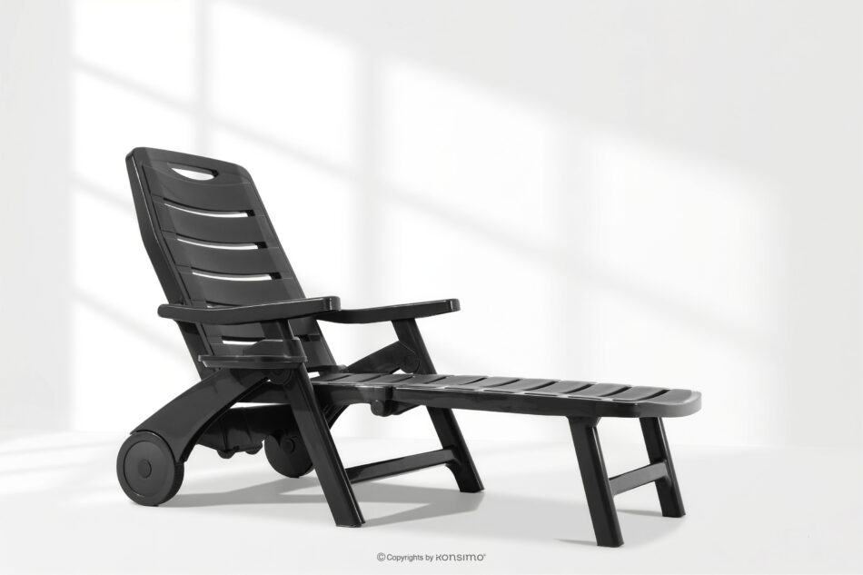 TIDIA Leżak ogrodowy z regulacją oparcia 2 szt. antracytowy antracytowy - zdjęcie 20