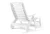 TIDIA Leżak ogrodowy z regulacją oparcia 2 szt. biały biały - zdjęcie 6