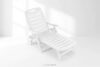 TIDIA Leżak ogrodowy z regulacją oparcia 2 szt. biały biały - zdjęcie 20