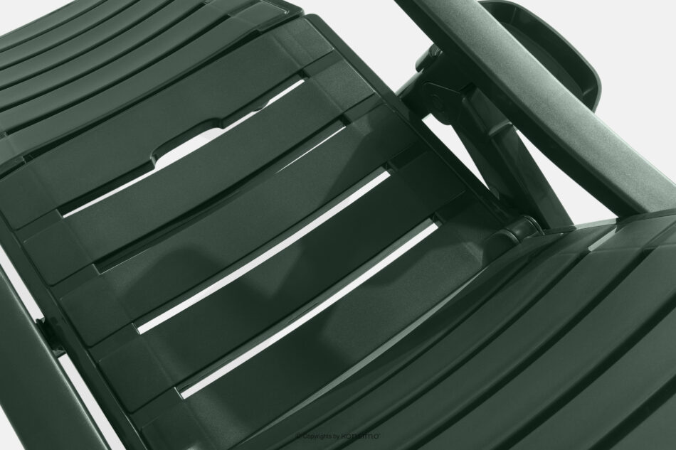 TIDIA Leżak ogrodowy z regulacją oparcia 2 szt. ciemny zielony ciemny zielony - zdjęcie 10