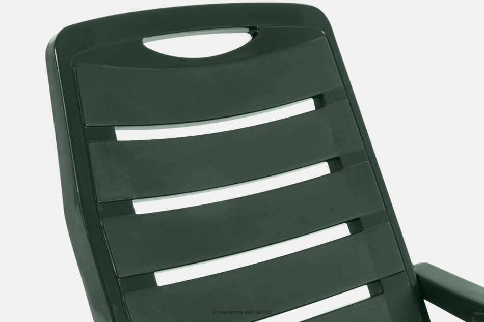 TIDIA Leżak ogrodowy z regulacją oparcia 2 szt. ciemny zielony ciemny zielony - zdjęcie 11