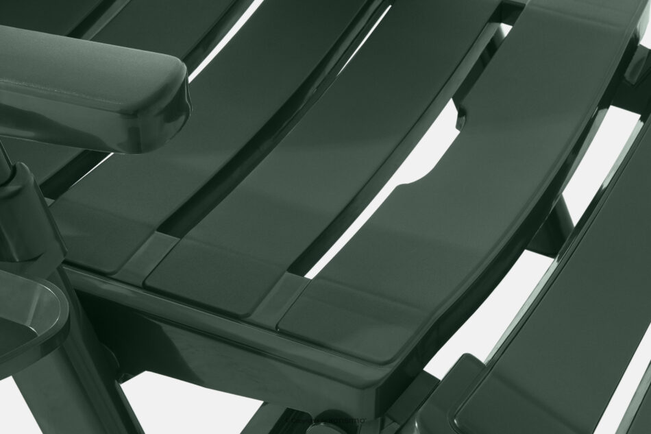 TIDIA Leżak ogrodowy z regulacją oparcia 2 szt. ciemny zielony ciemny zielony - zdjęcie 13