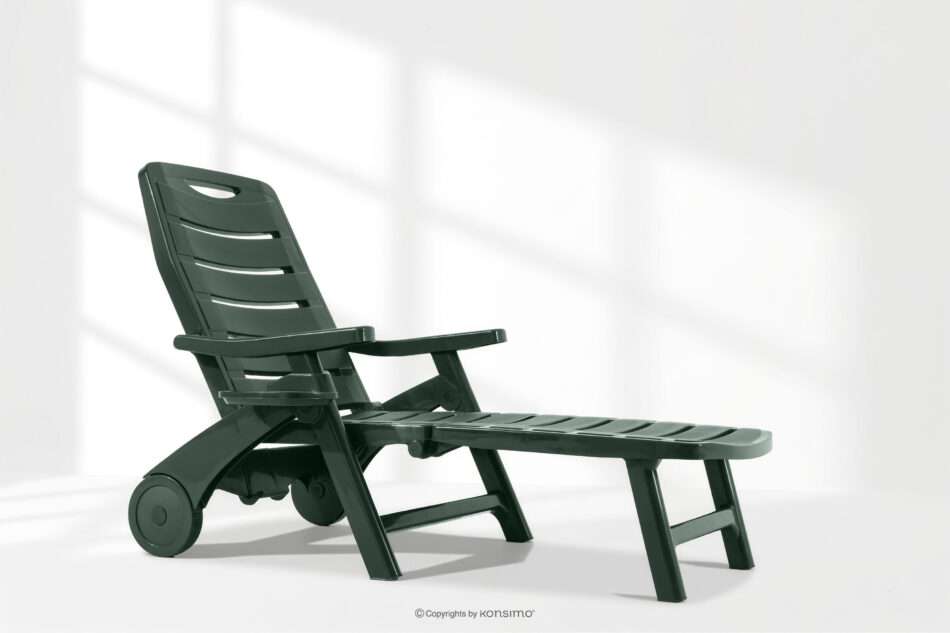TIDIA Leżak ogrodowy z regulacją oparcia 2 szt. ciemny zielony ciemny zielony - zdjęcie 20