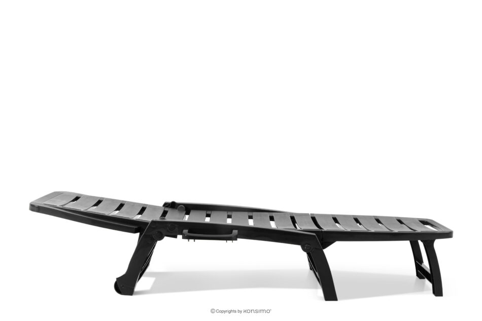 BURRA Leżak na plażę regulowany z uchwytem na napoje antracytowy antracytowy - zdjęcie 5