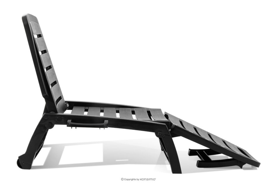 BURRA Leżak na plażę regulowany z uchwytem na napoje antracytowy antracytowy - zdjęcie 7