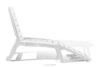BURRA Leżak na plażę regulowany z uchwytem na napoje biały biały - zdjęcie 9