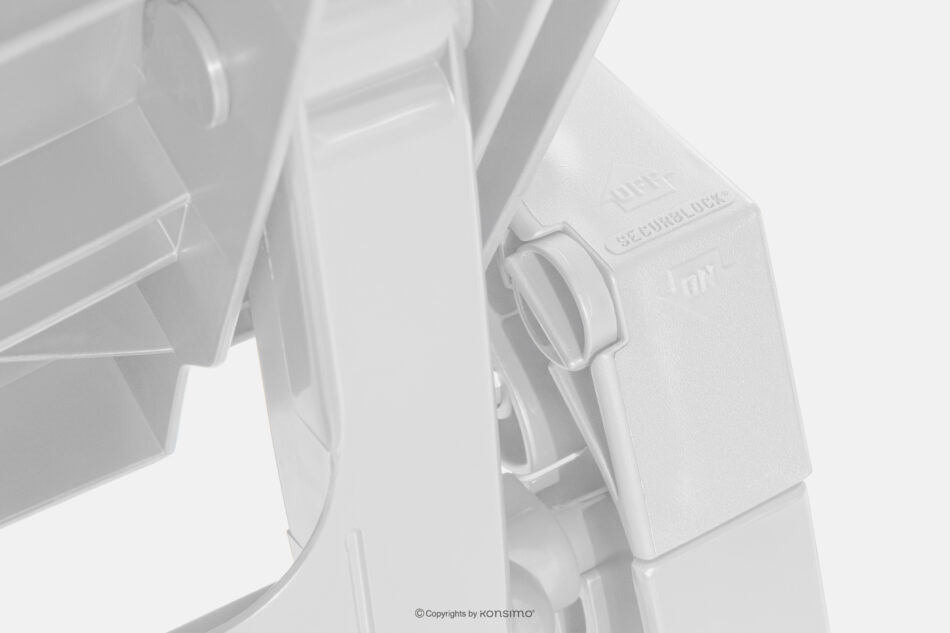 BURRA Leżak na plażę regulowany z uchwytem na napoje biały biały - zdjęcie 15