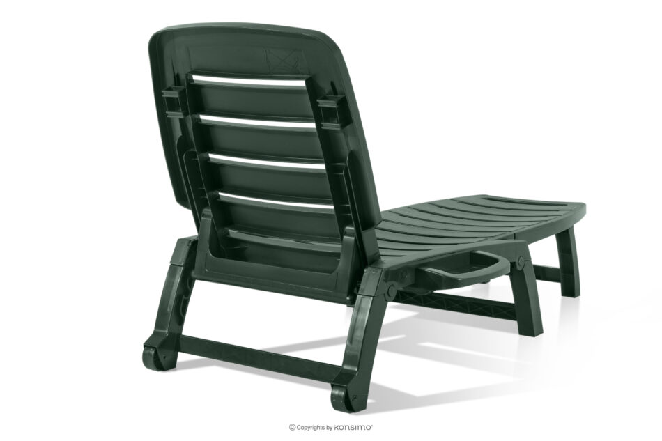 BURRA Leżak na taras regulowany z uchwytem na napoje ciemny zielony ciemny zielony - zdjęcie 4